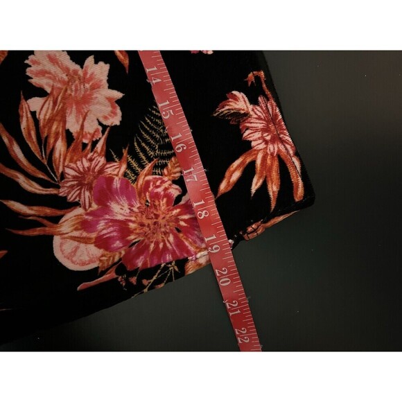 No Boundaries Size XL High Rise Floral Cord Flare Leg Jeans Whimsigoth Cottage - Picture 8 of 10